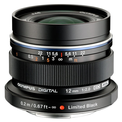 Olympus M.Zuiko Digital ED 12mm f/2 Lens (Black)