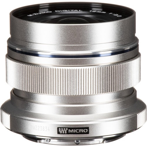 Olympus M.Zuiko Digital ED 12mm f/2 Lens (Silver)