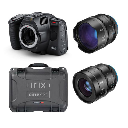 Blackmagic Design Pocket 6K Pro (EF Mount) & Irix 21mm, 45mm and Nanuk Case Kit