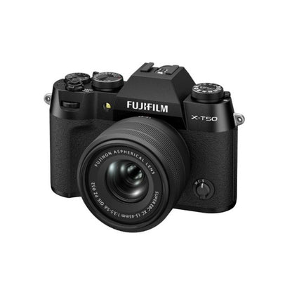 Fujifilm X-T50 Mirrorless Digital Camera (Black) with XC15-45mmF3.5-5.6 OIS PZ Lens Kit