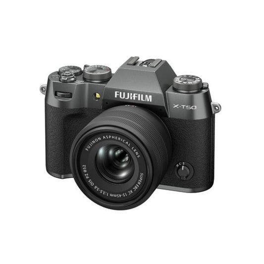 Fujifilm X-T50 Mirrorless Digital Camera (Charcoal Silver) with XC15-45mmF3.5-5.6 OIS PZ Lens Kit